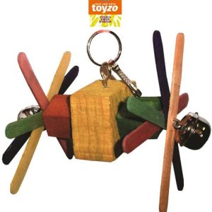 BT007R KLEIN SPEELGOED HOUT 11CM+2BELLEN