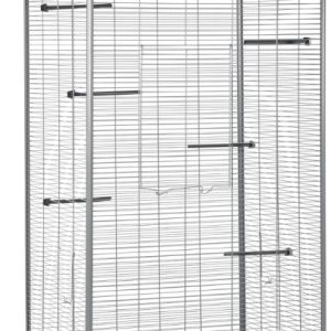 420GG VOLIERE GRIJS  65 x 54 x 150CM PLASTIEK