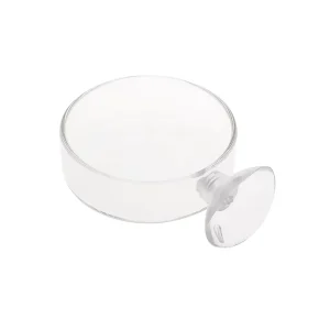 Plastic Voederplaat met Zuignap - Voor Aquarium - Garnalen Voerbakje (rond)