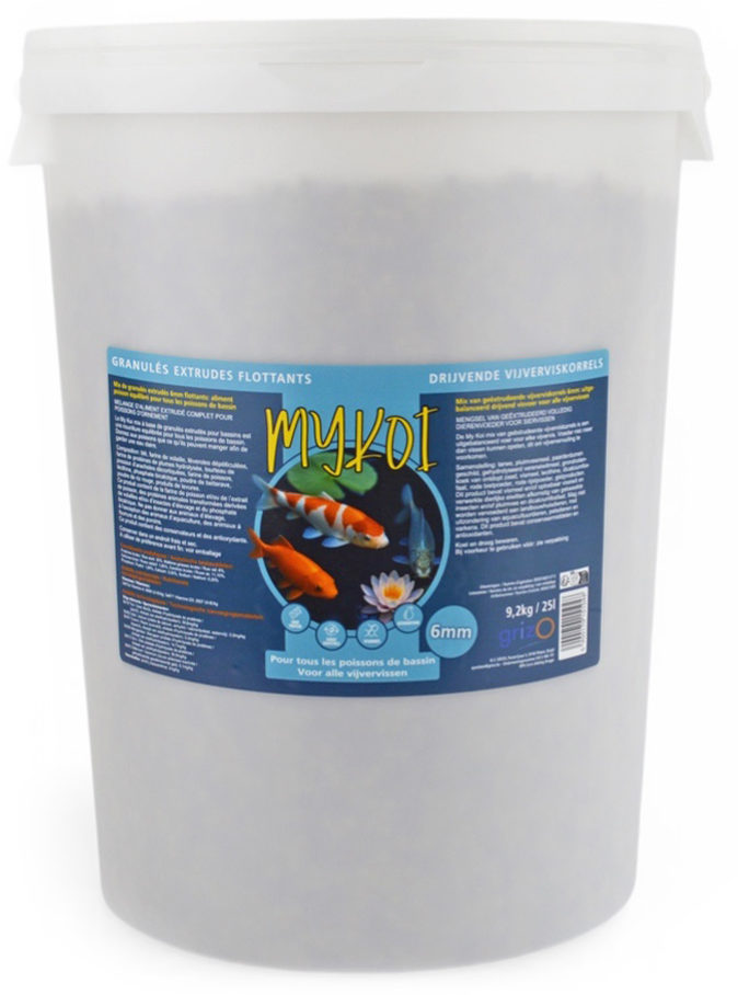 MY KOI AZUUR 6MM MIX 2 KORRELS EMMER 25L – 9.2 KG - Afbeelding 2