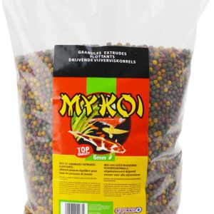 MY KOI MIX 6MM MIX 3 KORRELS ZW/GEEL/ROOD zak 8 liter  3 kg