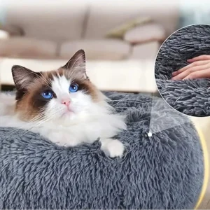 Ronde Huisdierenmand Pluche – Zachte Mand voor Hond of Kat (40–90cm)