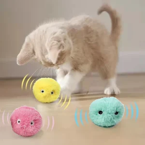 Interactieve Pluche Kattenbal met Geluid, Kattenkruid en Sensor