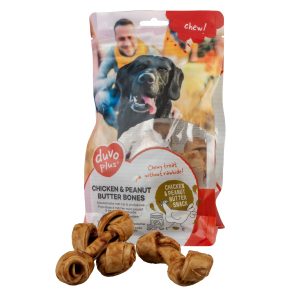 chew! Kip & pindakaas benen M – 12cm – 8pcs / 340g