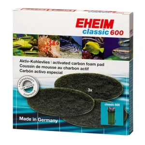 Coussins de Mousse Filtrante au Charbon Actif EHEIM - Lot de 3 pour Classic 600